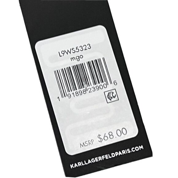 Karl Lagerfeld Paris Scarf Silk Blend Sun Bleached Square Blue Logo Fall Layer - Picture 12 of 12